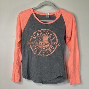 Martha's Vineyard by Salt Creek Apparel Cotton Blend Baseball Style Shirt - Size